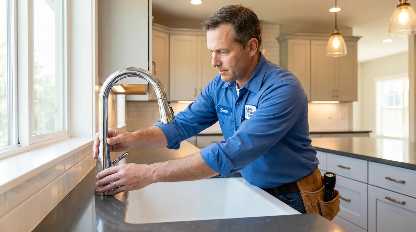 Kitchen faucet installation by Johns Plumbing LLC in Crossett