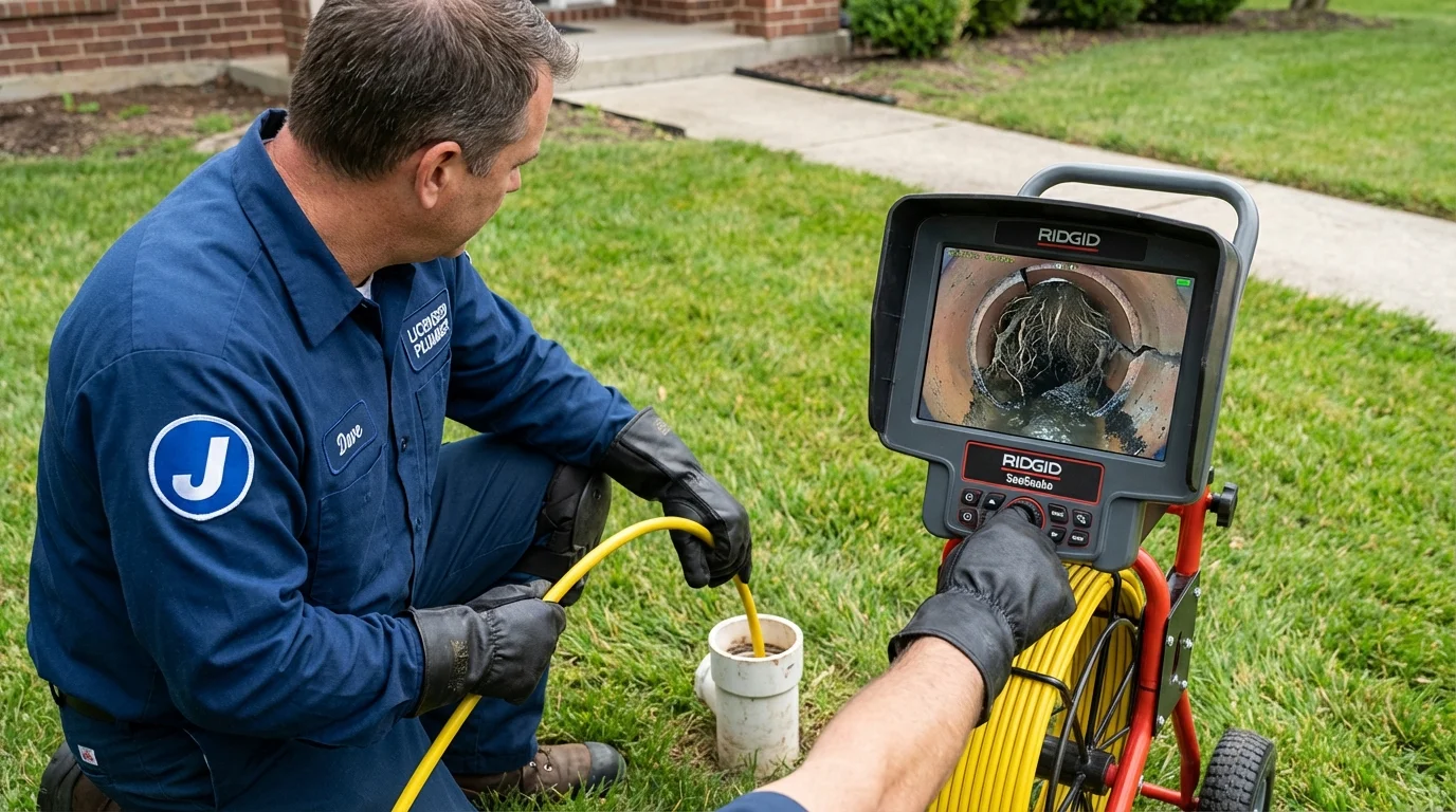 Sewer camera inspection being performed by Johns Plumbing LLC in Crossett